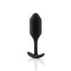 Анальная пробка со смещенным центром тяжести B-Vibe Snug Plug 2, силиконовая, черная, 10.5 х 3 см фото №3 — секс игрушки: Украина, NO TABOO