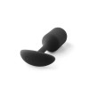 Анальная пробка со смещенным центром тяжести B-Vibe Snug Plug 2, силиконовая, черная, 10.5 х 3 см фото №4 — секс игрушки: Украина, NO TABOO