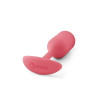 Анальная пробка со смещенным центром тяжести B-Vibe Snug Plug 2, силиконовая, коралловая, 10.5 х 3 см фото №4 — секс игрушки: Украина, NO TABOO