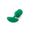 Анальная пробка со смещенным центром тяжести B-Vibe Snug Plug 2, силиконовая, зеленая, 10.5 х 3 см фото №4 — секс игрушки: Украина, NO TABOO