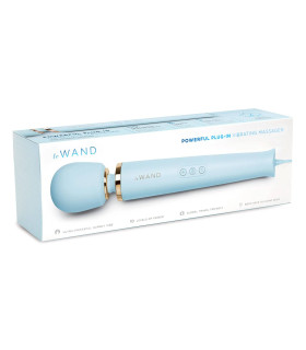 Вибратор-микрофон с кабелем Le Wand Plug-In, силиконовый, голубой, 34 х 6 см - No Taboo