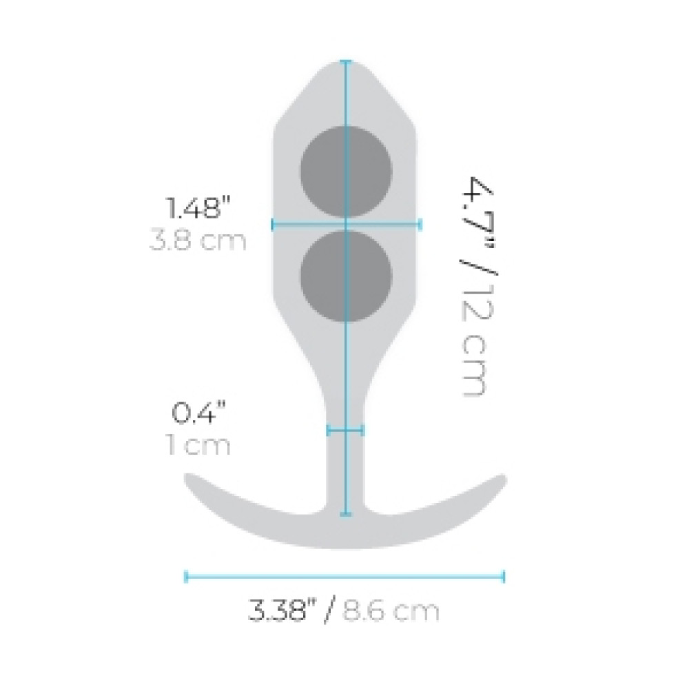 Анальная пробка со смещенным центром тяжести Snug Plug 3 B-Vibe, силиконовая, черная, 12 х 3.8 см фото №7 — секс игрушки: Украина, NO TABOO