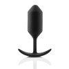 Анальная пробка со смещенным центром тяжести Snug Plug 3 B-Vibe, силиконовая, черная, 12 х 3.8 см фото №1 — секс игрушки: Украина, NO TABOO