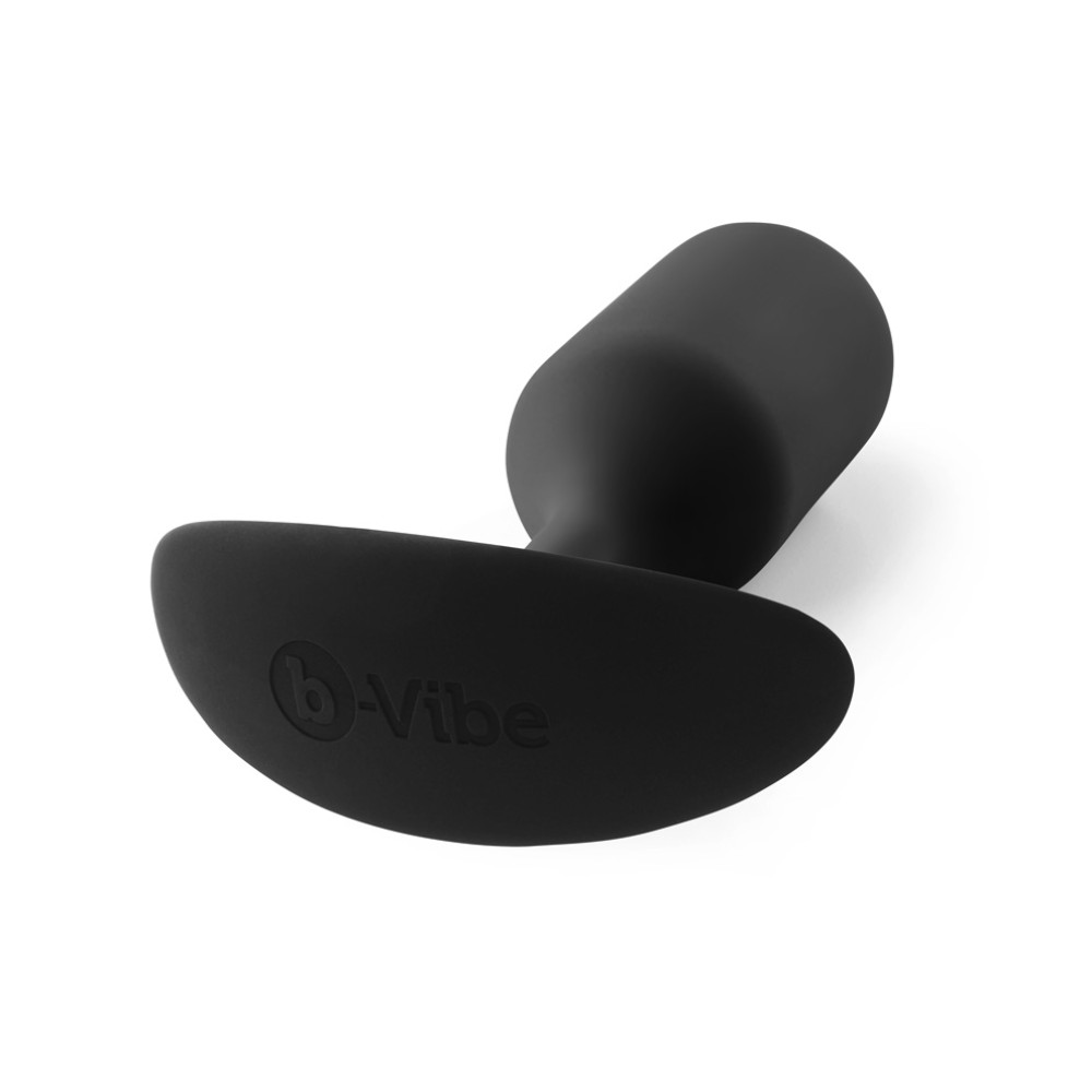 Анальная пробка со смещенным центром тяжести Snug Plug 3 B-Vibe, силиконовая, черная, 12 х 3.8 см фото №4 — секс игрушки: Украина, NO TABOO