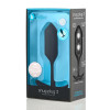 Анальная пробка со смещенным центром тяжести Snug Plug 3 B-Vibe, силиконовая, черная, 12 х 3.8 см фото №2 — секс игрушки: Украина, NO TABOO