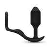 Анальная пробка с эрекционным кольцом Snug & Tug B-Vibe, силиконовая, черная, 10.7 х 3 см фото №3 — секс игрушки: Украина, NO TABOO