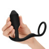 Анальная пробка с эрекционным кольцом Snug & Tug B-Vibe, силиконовая, черная, 10.7 х 3 см фото №5 — секс игрушки: Украина, NO TABOO