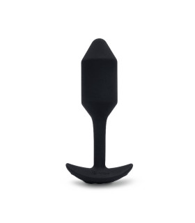 Анальная пробка с вибрацией Snug Plug 2 B-Vibe, силиконовая, черная, 13.8 х 3.7 см - No Taboo