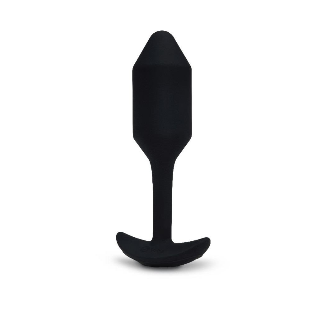 Анальная пробка с вибрацией Snug Plug 2 B-Vibe, силиконовая, черная, 13.8 х 3.7 см фото №3 — секс игрушки: Украина, NO TABOO