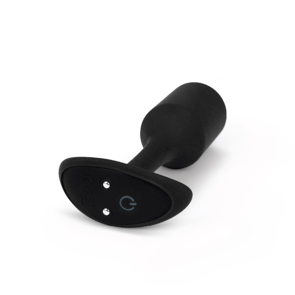 Анальная пробка с вибрацией Snug Plug 2 B-Vibe, силиконовая, черная, 13.8 х 3.7 см фото №4 — секс игрушки: Украина, NO TABOO