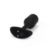 Анальная пробка с вибрацией Snug Plug 2 B-Vibe, силиконовая, черная, 13.8 х 3.7 см фото №4 — секс игрушки: Украина, NO TABOO