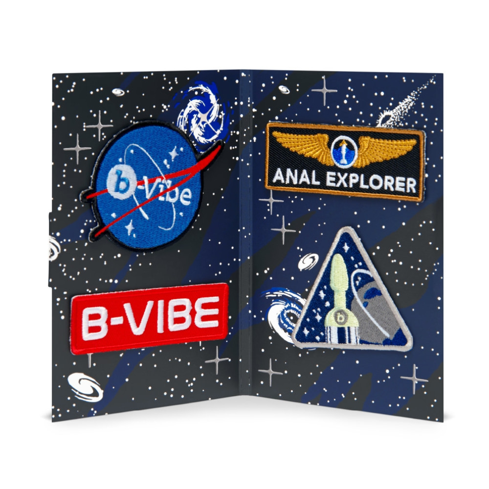 Набор анальных пробок Asstronaut B-Vibe, светятся в темноте, силиконовые, белые, 2 шт. фото №11 — секс игрушки: Украина, NO TABOO