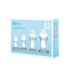 Набор анальных пробок Dilators B-Vibe, стеклянные, прозрачные, 4 шт. фото №2 — секс игрушки: Украина, NO TABOO