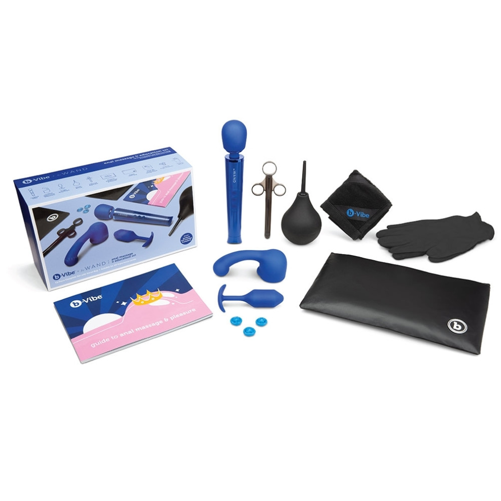 Набор секс-игрушек b-Vibe Anal Massage And Education Set, синий, 9 предметов фото №7 — секс игрушки: Украина, NO TABOO