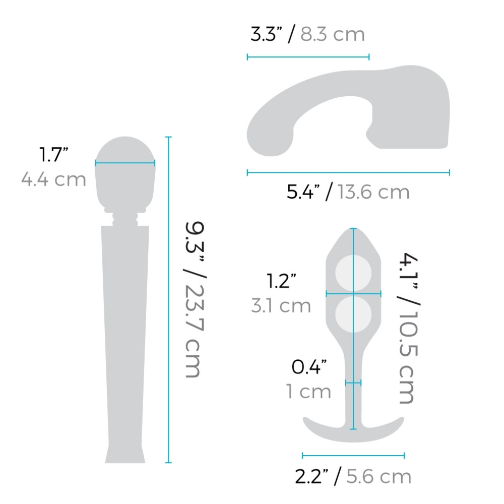 Набор секс-игрушек b-Vibe Anal Massage And Education Set, синий, 9 предметов фото №8 — секс игрушки: Украина, NO TABOO