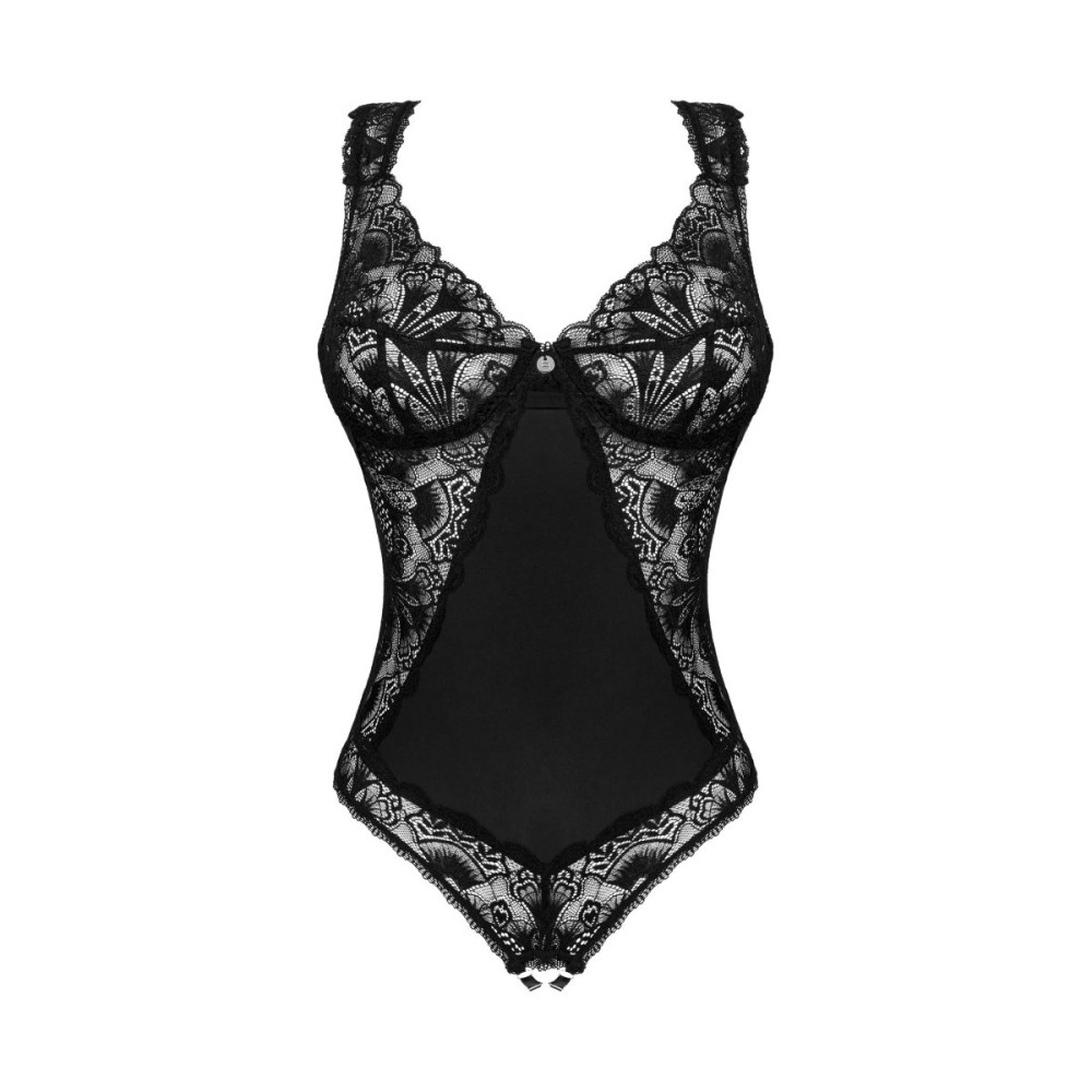 Боди эротичное с интимным вырезом M/L Donna Dream Obsessive, черное, фото №3 — секс шоп Украина, NO TABOO