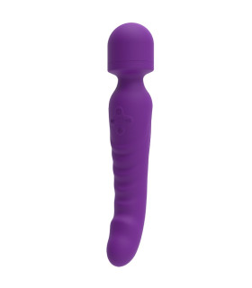 Вібратор-мікрофон двосторонній з підігрівом Pleasure Spreader Chisa, силіконовий, фіолетовий, 22 х 4.2 см - No Taboo
