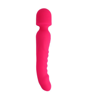 Вібратор-мікрофон двосторонній з підігрівом Pleasure Spreader Chisa, силіконовий, рожевий, 22 х 4.2 см - No Taboo