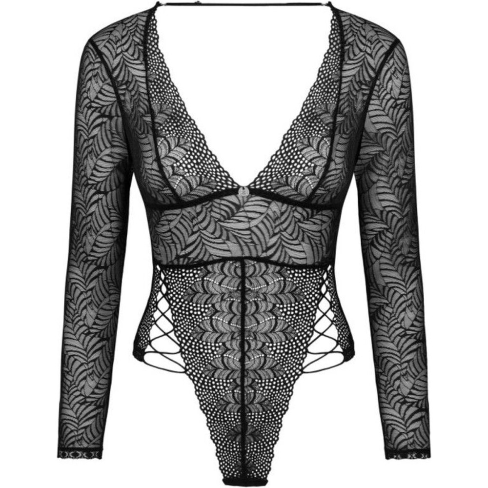 Боди сексуальное ажурное XS/S Merlys Obsessive, черное, фото №3 — секс шоп Украина, NO TABOO
