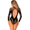 Боди сексуальное с интимным вырезом XL/XXL B135 Obsessive, черное, фото №2 — секс шоп Украина, NO TABOO