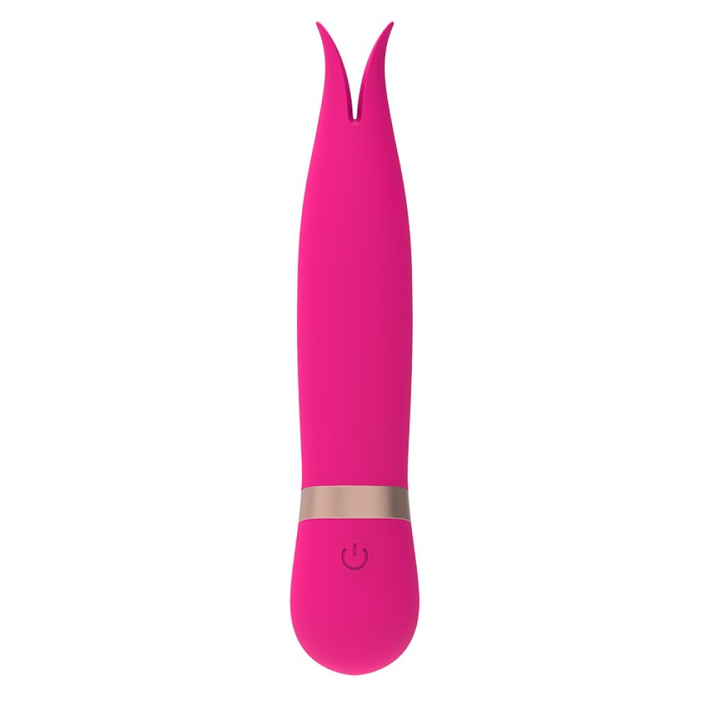 Вибратор для клитора Forked Vibe Chisa, силиконовый, розовый, 13 х 2.6 см фото №0 — секс игрушки: Украина, NO TABOO