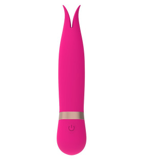 Вибратор для клитора Forked Vibe Chisa, силиконовый, розовый, 13 х 2.6 см - No Taboo
