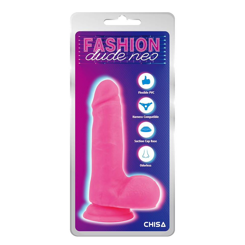 Фаллоимитатор реалистичный Chisa Dude Neo на присоске, розовый, 18 х 4 см фото №2 — секс игрушки: Украина, NO TABOO