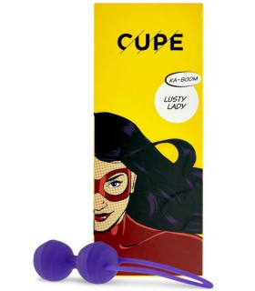Вагинальные шарики Lusty Lady Cupe, силиконовые, фиолетовые, 2 х 40 г - No Taboo