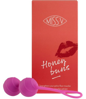 Вагинальные шарики Honeybuns Miss V, силиконовые, фиолетовые, 80 г - No Taboo