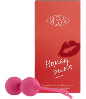 Вагинальные шарики Honeybuns Miss V, силиконовые, розовые, 80 г - No Taboo
