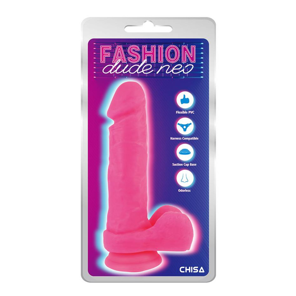 Фалломитатор реалистичный Chisa Dude Neo на присоске, розовый, 19.5 х 4.3 см фото №2 — секс игрушки: Украина, NO TABOO