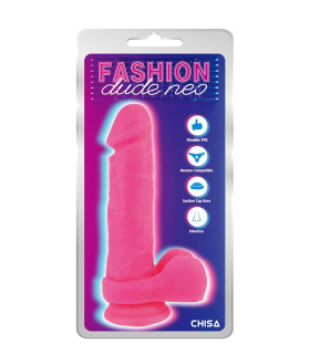 Фаллоимитатор реалистичный Chisa Dude Neo с присоской, розовый, 21 х 4.3 см - No Taboo