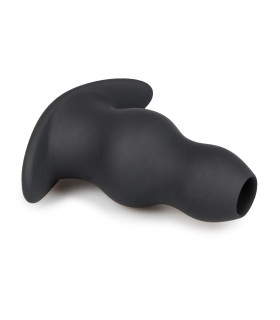 Анальная пробка с тоннелем Sinner Gear, силиконовая, черная, 13.5 х 6 см - No Taboo