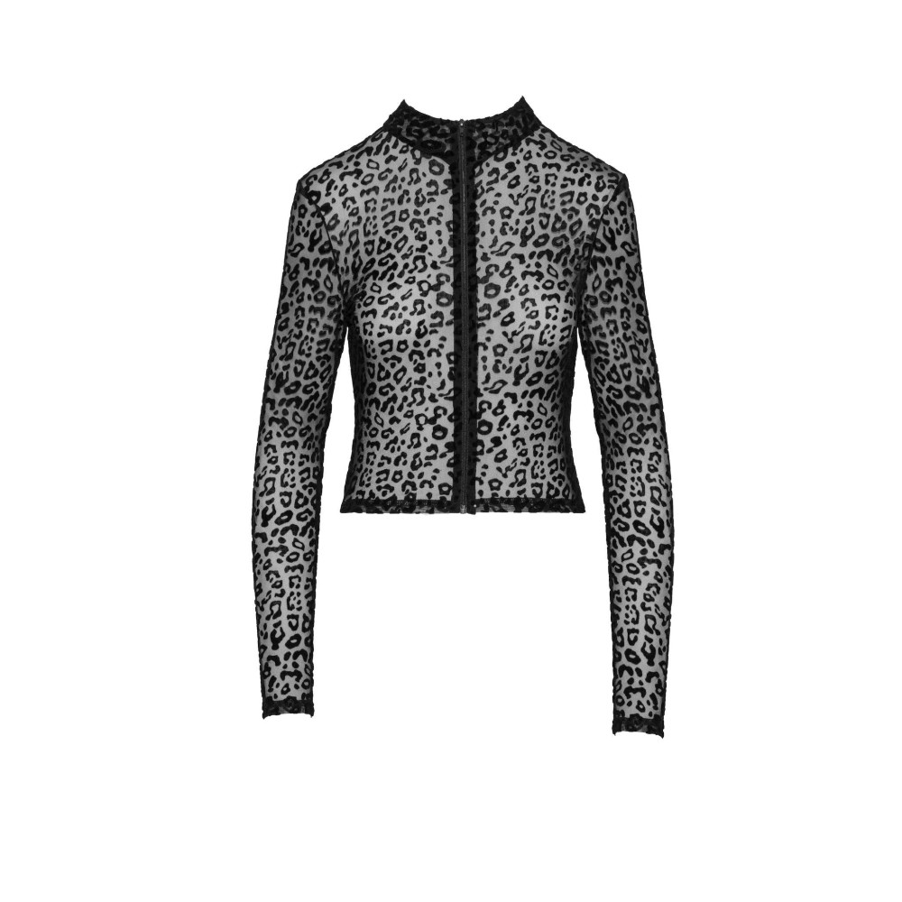 Топ сексуальный с леопардовым принтом S F289 Noir Handmade, черный, фото №3 — секс шоп Украина, NO TABOO