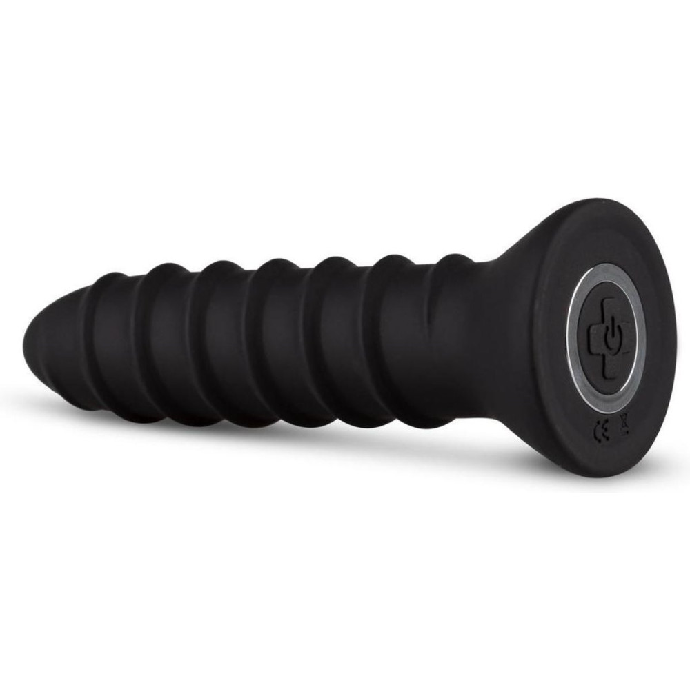 Анальный вибратор с рельефом Easytoys, силиконовый, черный, 15.5 х 3.5 см фото №4 — секс игрушки: Украина, NO TABOO
