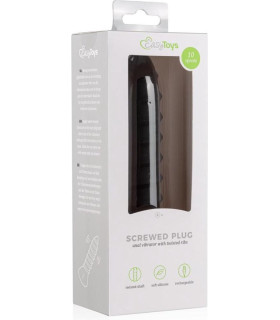 Анальный вибратор с рельефом Easytoys, силиконовый, черный, 15.5 х 3.5 см - No Taboo