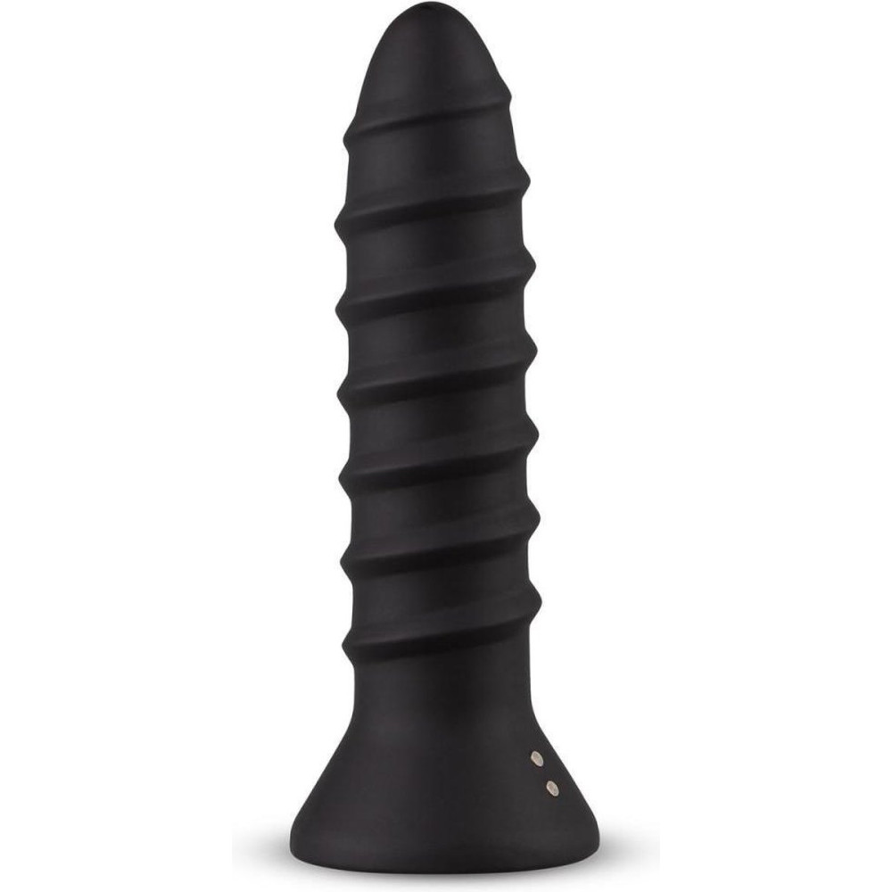 Анальный вибратор с рельефом Easytoys, силиконовый, черный, 15.5 х 3.5 см фото №0 — секс игрушки: Украина, NO TABOO