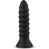 Анальный вибратор с рельефом Easytoys, силиконовый, черный, 15.5 х 3.5 см фото №1 — секс игрушки: Украина, NO TABOO