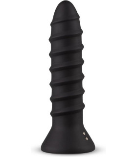 Анальный вибратор с рельефом Easytoys, силиконовый, черный, 15.5 х 3.5 см - No Taboo