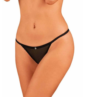 Стринги кружевные Celia Noir crotchless thong M/L - No Taboo