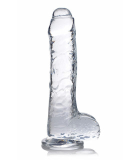 Фаллоимитатор реалистичный Jock Curve Toys, с присоской, прозрачный, 21.3 х 4.3 см - No Taboo