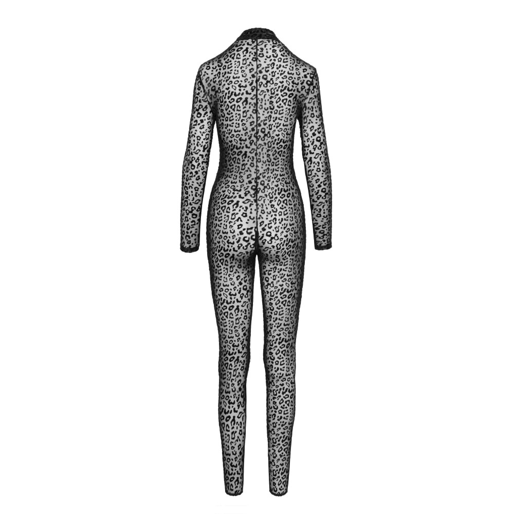 Эротичный комбинезон с леопардовым принтом S F285 Noir Handmade, черный, фото №5 — секс шоп Украина, NO TABOO