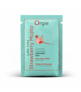 Пробник съедобного лубриканта Orgie Lube Tube со вкусом клубничного мохито, 2 мл - No Taboo