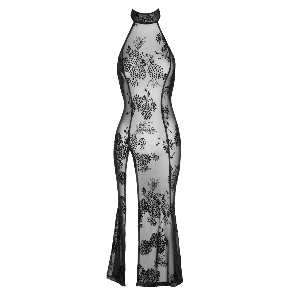 Сукня довга сексуальна з візерунками L F239 Noir Handmade, чорна, фото №3 — секс шоп Україна, NO TABOO
