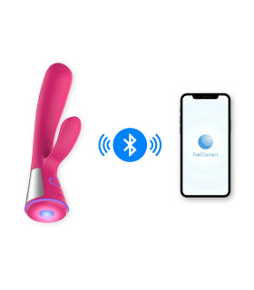 Вібратор-кролик Ohmibod Fuse з інтерактивним підключенням, рожевий, 18 х 3.4 см - No Taboo