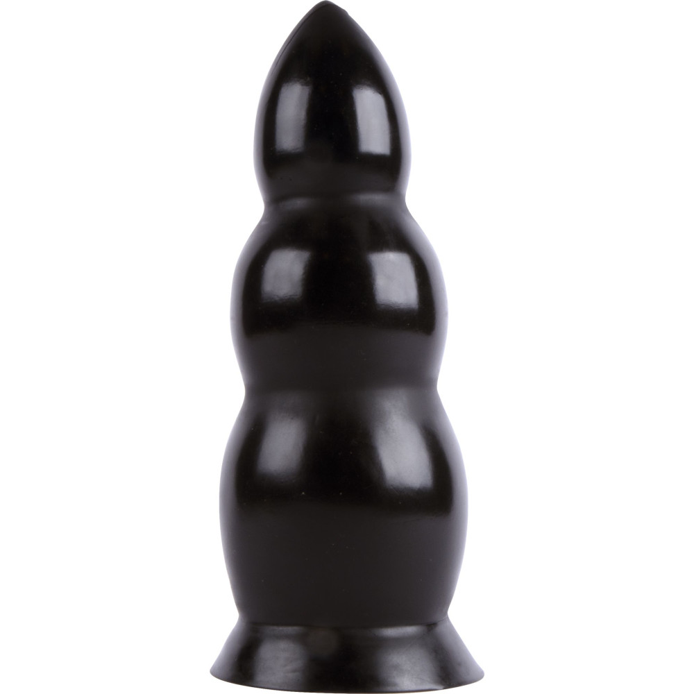 Анальная пробка гигантская All Black, рельефная, черная, 23 х 8 см фото №0 — секс игрушки: Украина, NO TABOO