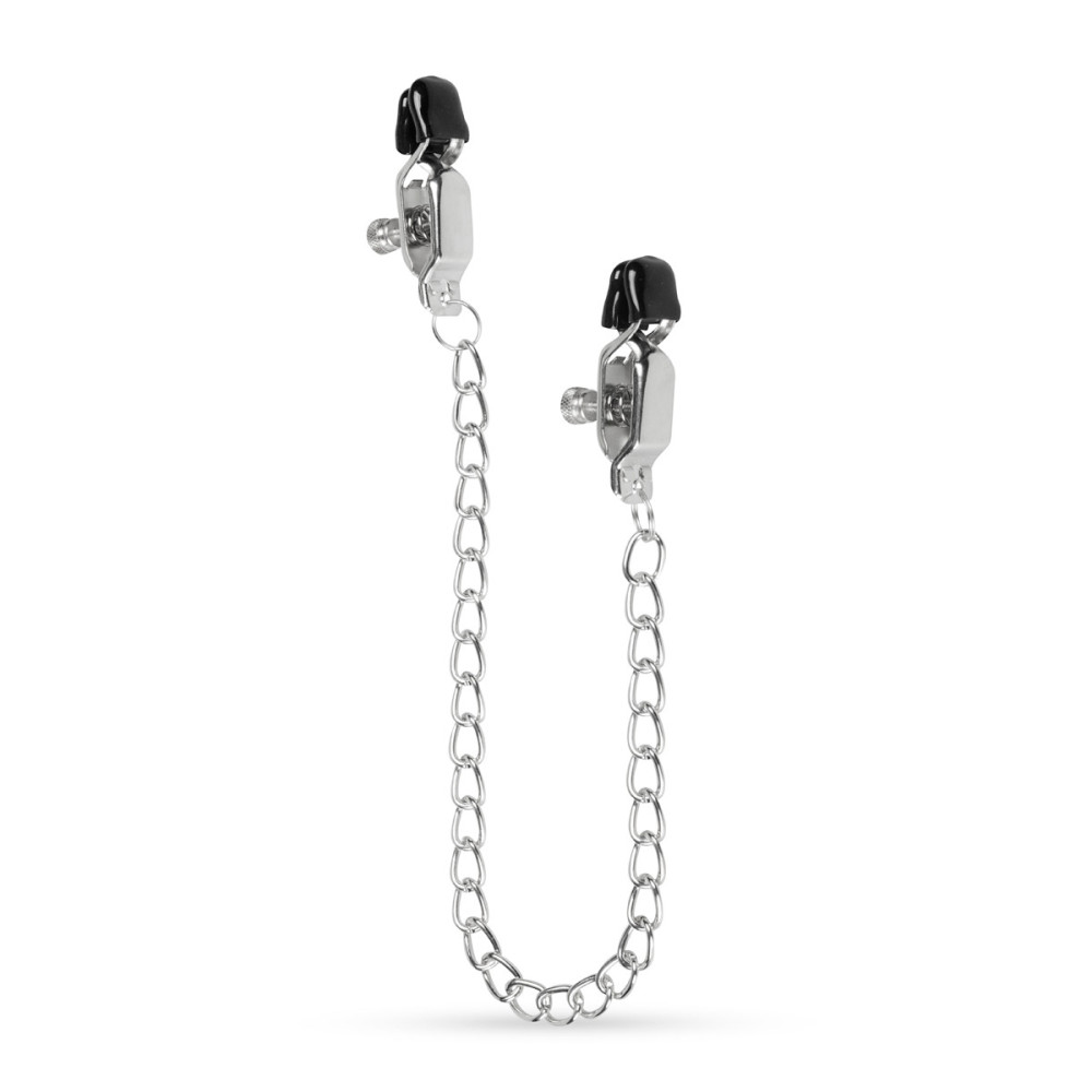 Зажимы для сосков Easytoys, металлические, серебряные, 45 см, фото №0 — секс шоп Украина, NO TABOO