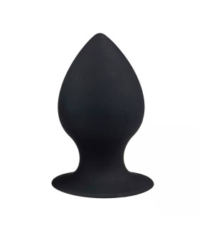 Анальная пробка с присоской Easytoys, силиконовая, черная, 8.5 х 4 см - No Taboo