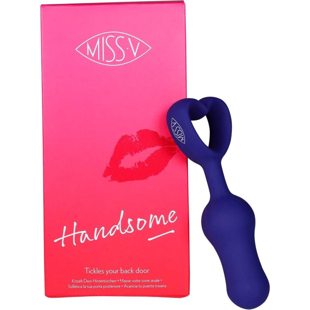 Анальная пробка с сердечком-стоппером Handsome Miss V, силиконовая, синяя, 11.5 х 2.9 см фото №0 — секс игрушки: Украина, NO TABOO