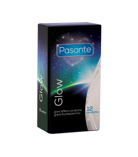 Резинки Pasante Glow, светятся в темноте, латексные, 12 шт. - No Taboo